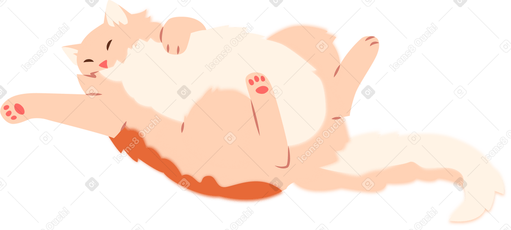 Chat couché PNG, SVG