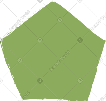 Dark green pentagon PNG, SVG