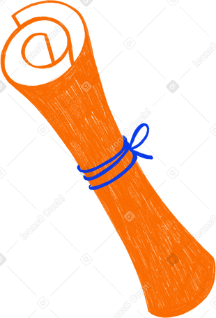 orange scroll of paper Illustration in PNG, SVG
