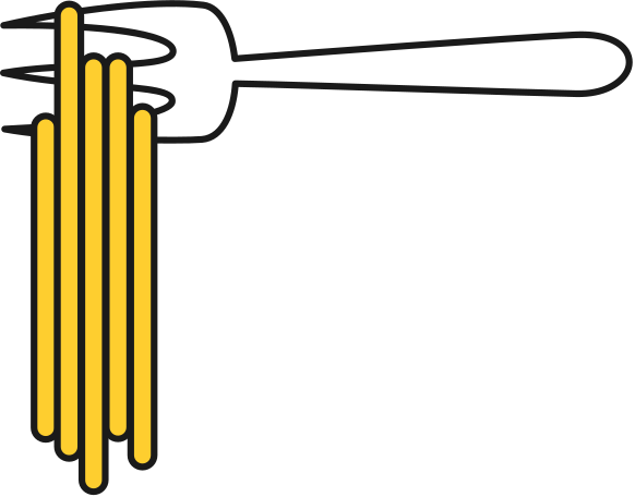fork with noodles Illustration in PNG, SVG