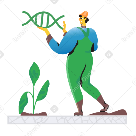Biotechnology Illustration in PNG, SVG