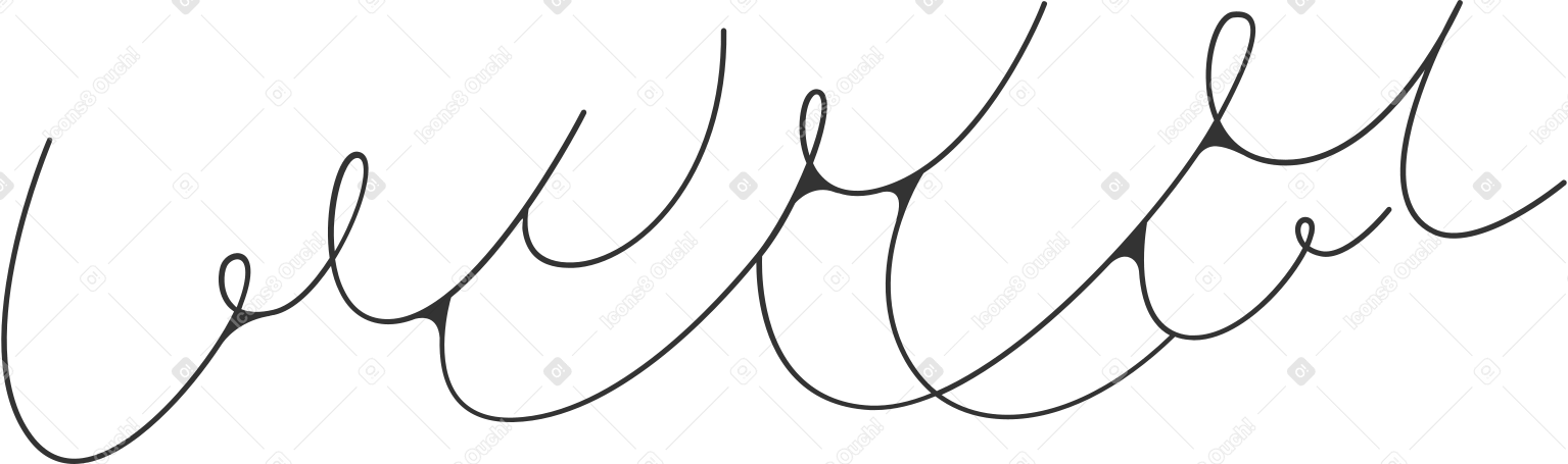 linea riccia nera PNG, SVG