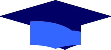 blue hat of graduate PNG, SVG