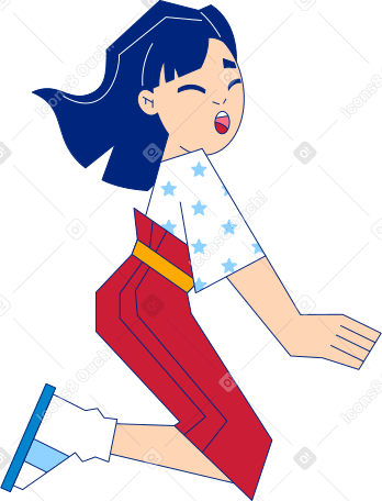 女の子は座って驚いた のpngとsvgでのイラスト