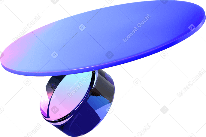 3D Disco gradiente e cilindro di vetro PNG, SVG