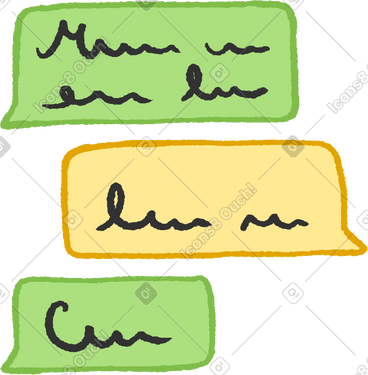 Three speech bubbles PNG, SVG