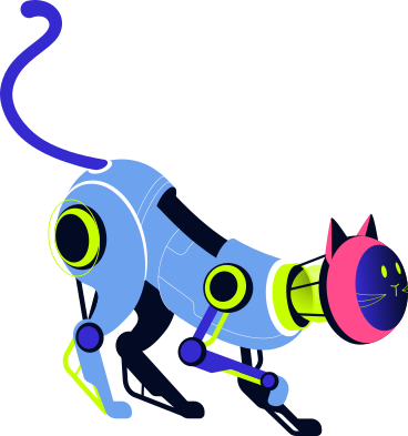 robot cat PNG, SVG