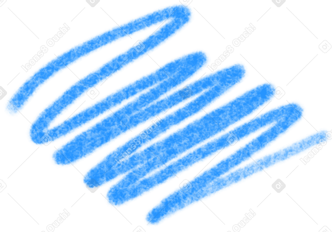 blue scribble PNG, SVG