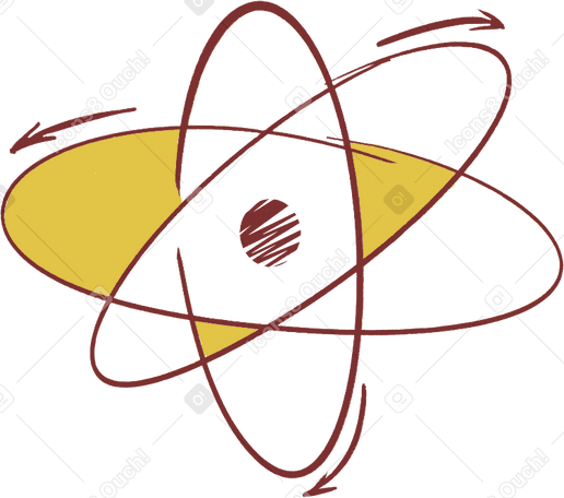 atom Illustration in PNG, SVG