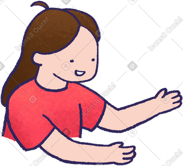 Character holding something in hands PNG, SVG