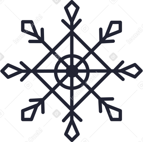 patterned snowflake Illustration in PNG, SVG