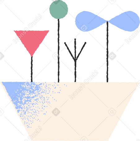 锅里的花 PNG, SVG