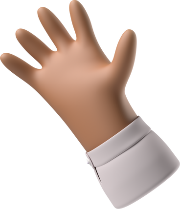 Коричневая кожа машет рукой привет в PNG, SVG