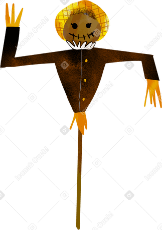 scarecrow Illustration in PNG, SVG
