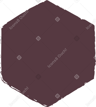 dark brown hexagon Illustration in PNG, SVG