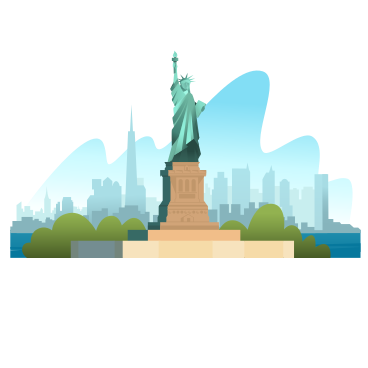 New York - Statue of Liberty background PNG, SVG
