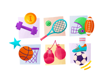 Olympic Games: weightlifting, tennis, rugby, basketball, boxing, football в PNG, SVG
