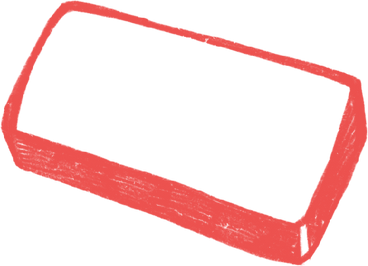 red rectangular eraser PNG, SVG