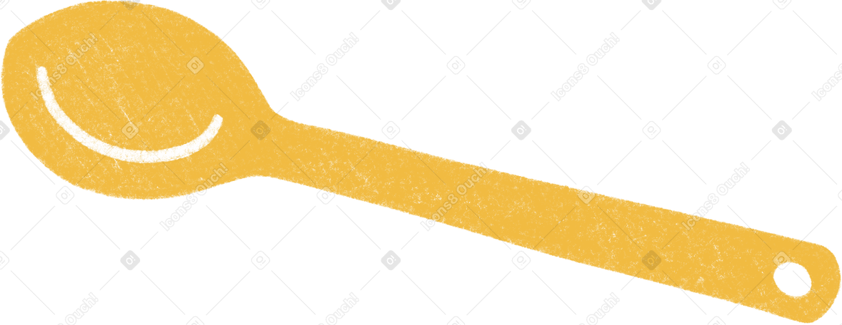 yellow spoon Illustration in PNG, SVG