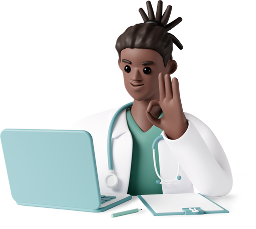 boy online doctor Illustration in PNG, SVG