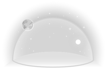 Лунный пейзаж с геодезическим куполом в PNG, SVG