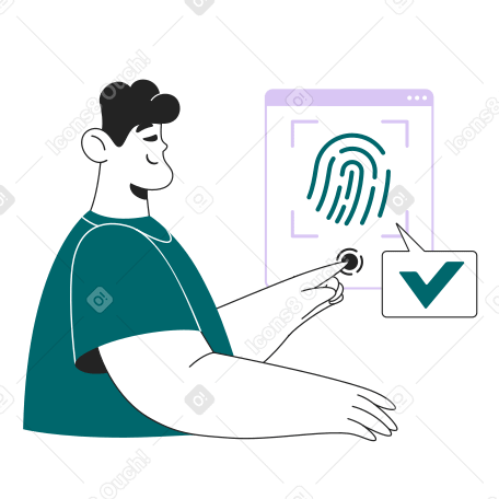 Fingerprint verification PNG, SVG