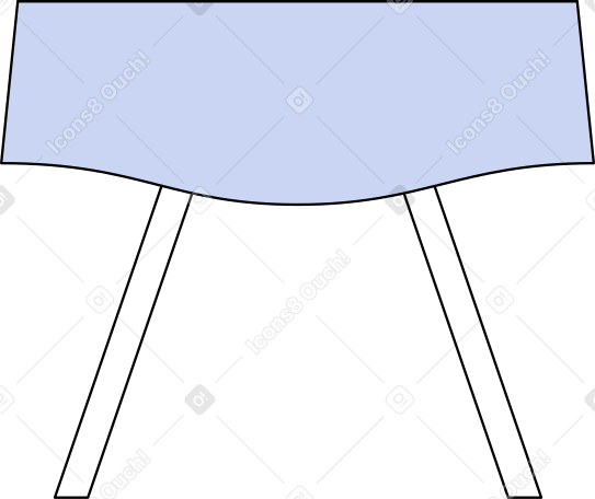 table with blue tablecloth Illustration in PNG, SVG
