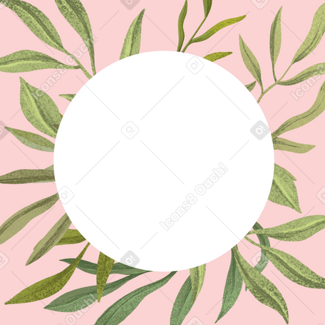 green foliage and copy space PNG, SVG