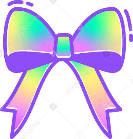 gradient bow PNG, SVG