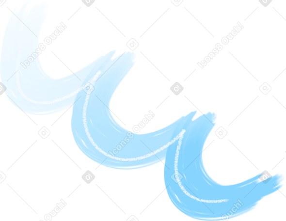 wave blue PNG, SVG