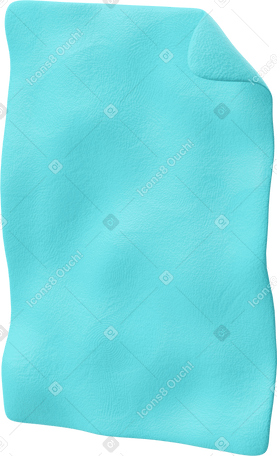 3D Three-quarter view of a blue file icon Illustration in PNG, SVG