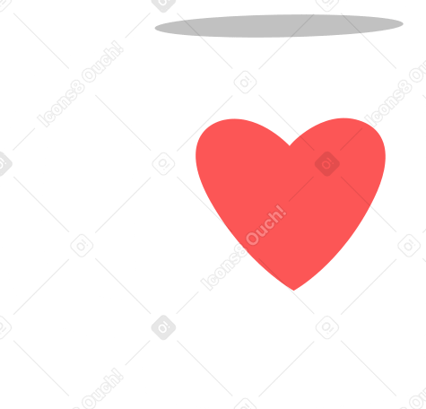 white mug with red heart Illustration in PNG, SVG