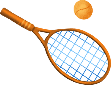 tennis racket and ball PNG, SVG
