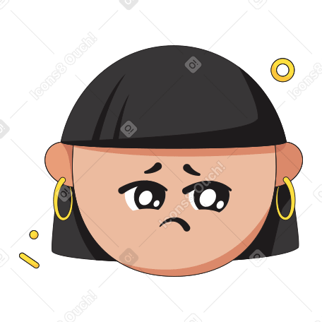 Frowning face PNG, SVG