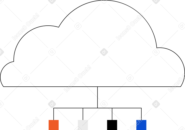 archiviazione cloud PNG, SVG
