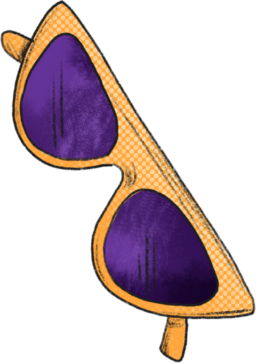 Yellow sunglasses PNG、SVG