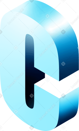 isometric c letter PNG, SVG