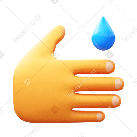 3D wash your hands PNG, SVG