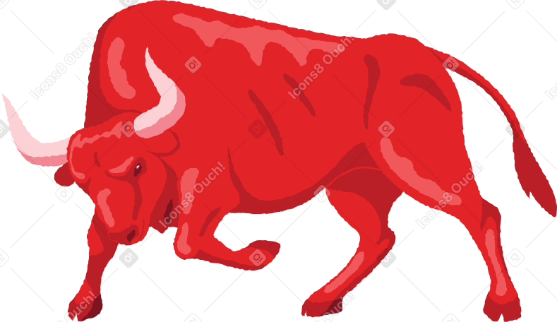 angry bull Illustration in PNG, SVG