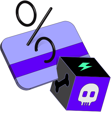 bank card and cube with halloween symbols PNG, SVG