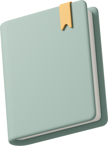 Grünes notizbuch mit orangefarbenem lesezeichen PNG, SVG