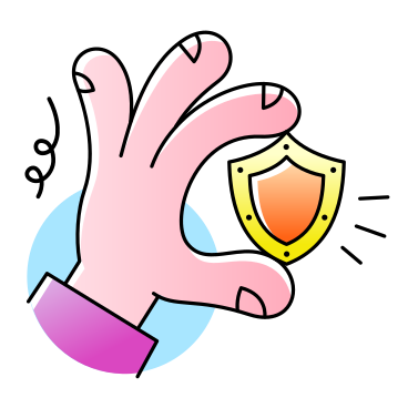 Hand holding a small shield PNG, SVG