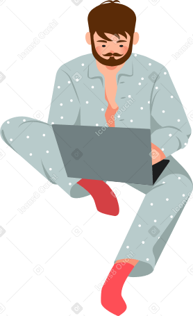 Homem com laptop PNG, SVG