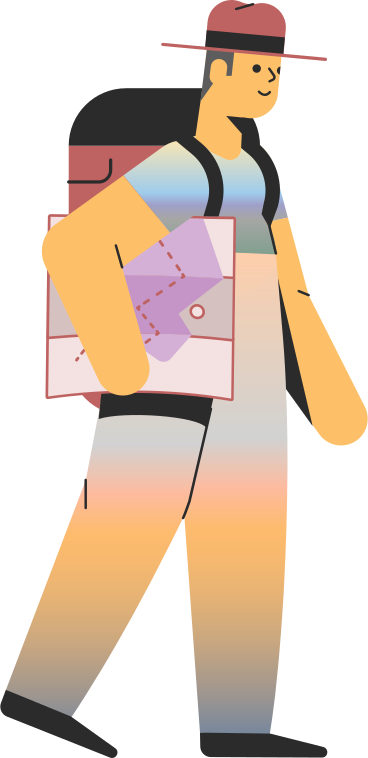 Человек с картой в PNG, SVG