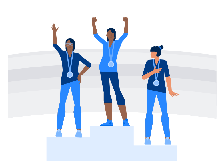 Olympic medalists Clipart illustration in PNG, SVG