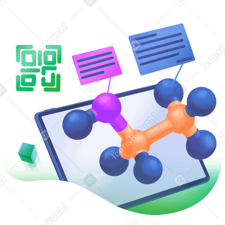 AR education with a molecular model PNG, SVG