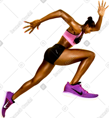 Running woman PNG, SVG