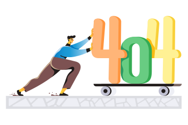 Illustration animée Erreur 404 aux formats GIF, Lottie (JSON) et AE