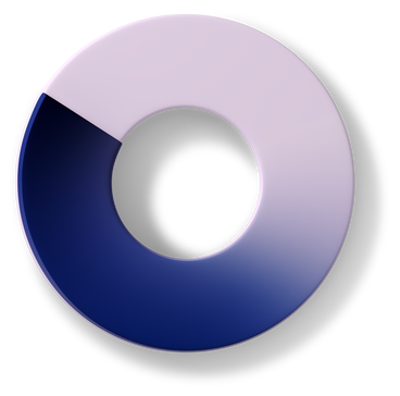 Blaues tortendiagramm-symbol PNG, SVG