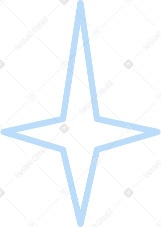 linear star Illustration in PNG, SVG